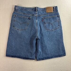 Vintage Levis 550 Shorts Men 42x10 Blue Relaxed Loose Baggy Jorts Denim Jean Y2K